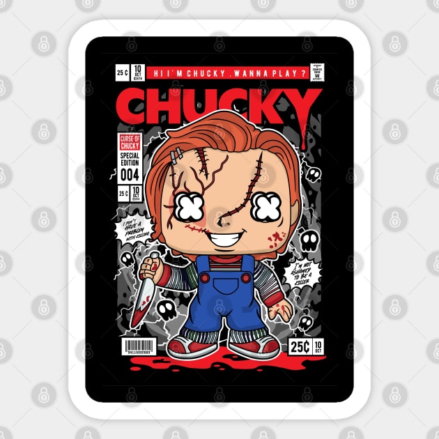 Chucky Sticker by Demonstore